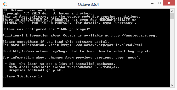    Octave  Windows -  4